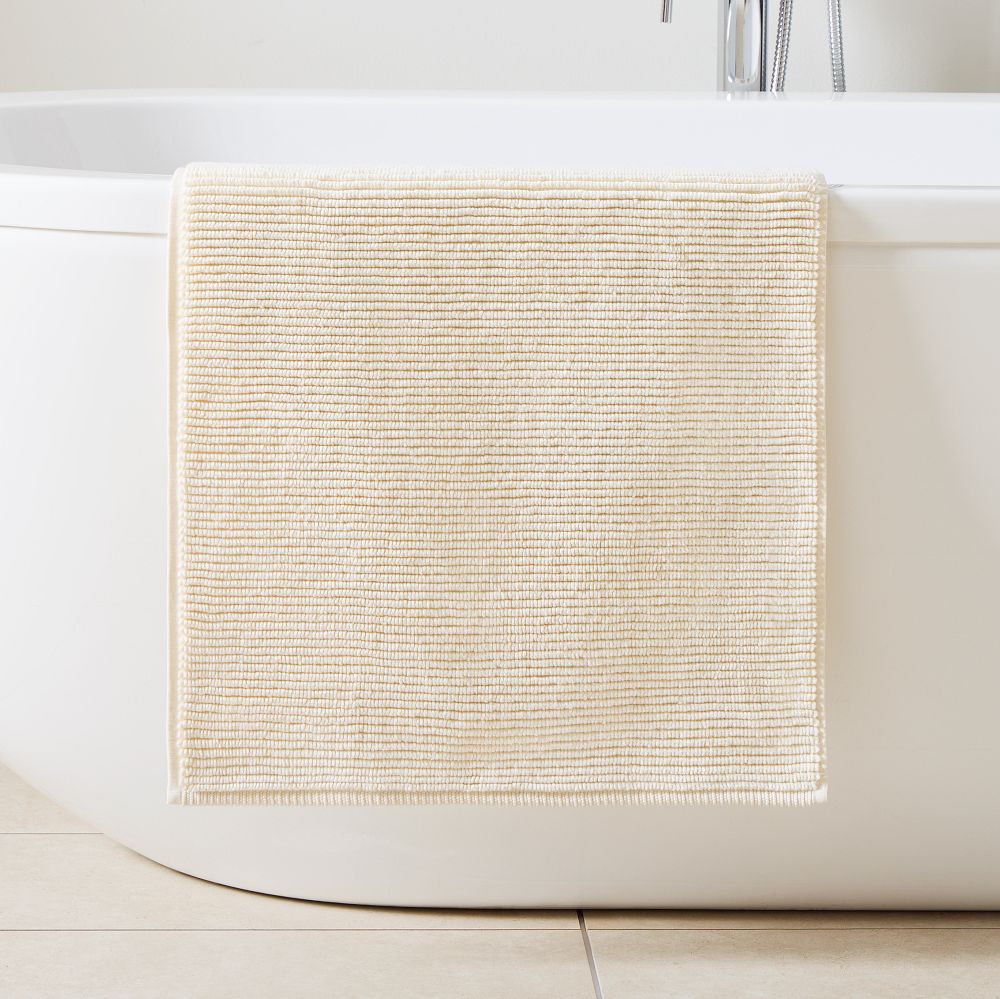 Looped Bath Mat - Ivory, 20x34