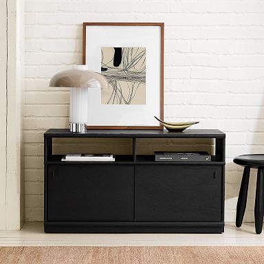 アメリカ　westelmテレビボード Modern Solid Wood & Iron Media Console | West Elm