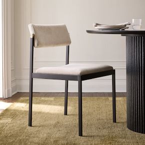 ひろ:westelm ダイニングチェア Wire Frame Leather Dining Chair | West Elm