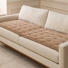 Quilted Cotton Velvet Sofa Overlay