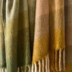 Faux Mohair Framed Ombre Throw