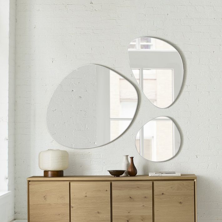 Fenny Frameless Tear Drop Wall Mirrors
