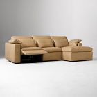 Harmony Modular Leather Reclining 3-Piece Chaise Sectional (117&quot;)