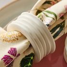 Textural Ceramic Napkin Ring Sets