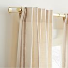 Textured Luxe Stripe Linen Curtain - Sand
