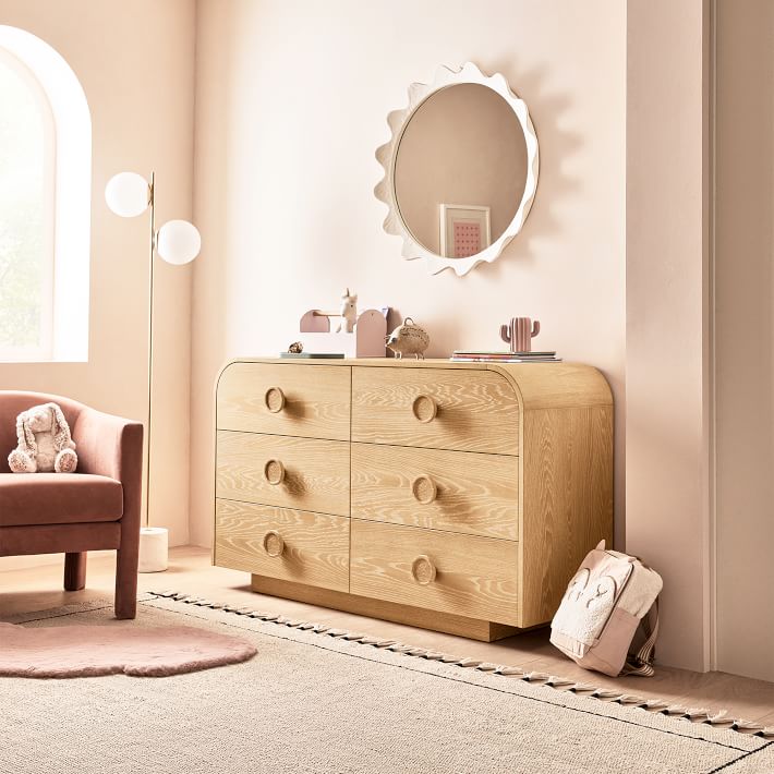 Kids Statement Knob 6-Drawer Dresser (56&quot;)