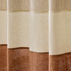 Colorblocked European Flax Linen Shower Curtain