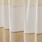 Colorblocked European Flax Linen Shower Curtain