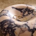 Red Marble Donut Trinket Tray