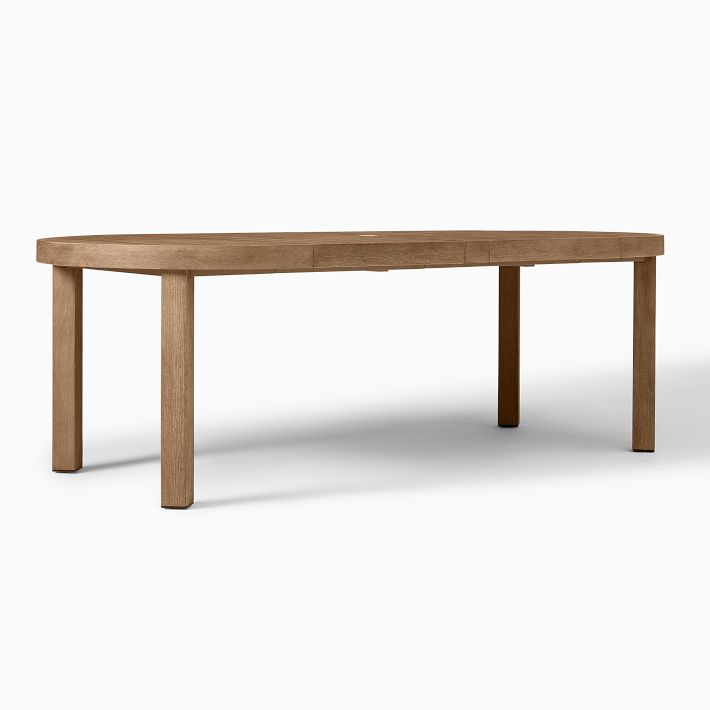 Portside Outdoor Round Extendable Dining Table (48"–93")