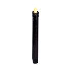 Wax Drip Flameless Taper Candles - Black (Set of 2)