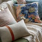 Ikat Silk Pillow Cover &amp; Throw Set