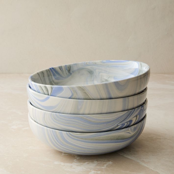 Marble Swirl Pasta Bowl Set of 4