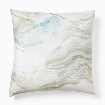 Silky TENCEL Geode Euro Sham, Celadon