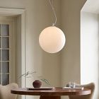 Aria Round Glass Pendant (12&quot;&ndash;16&quot;)