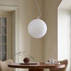 Aria Round Glass Pendant (12&quot;&ndash;16&quot;)