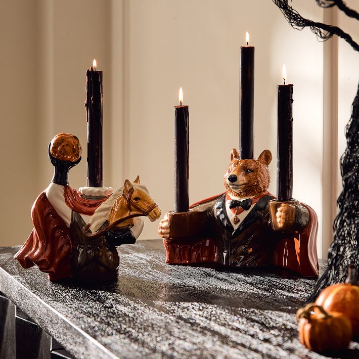 Dapper Animal Halloween Candleholders West Elm