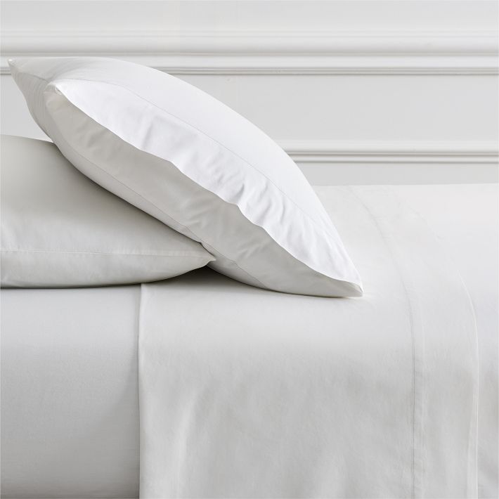 Organic Washed Cotton Percale Sheet Set - Queen Size