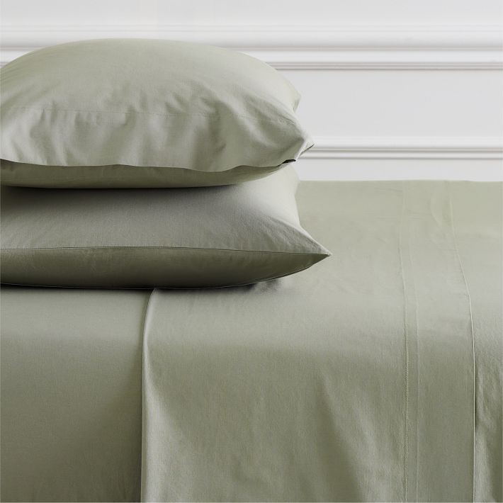 Organic Washed Cotton Percale Sheet Set