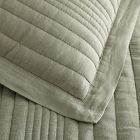 European Flax Linen Linework Quilt &amp; Shams
