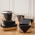 Two-Tone Woven Seagrass Baskets