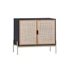 Lofted Rattan &amp; Wood Buffet (37.5&quot;&ndash;72&quot;)