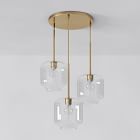 Sculptural 3-Light Pebble Chandelier