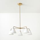 Sculptural 5-Light Cone Chandelier