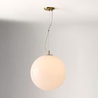 Aria Round Glass Pendant (12&quot;&ndash;16&quot;)