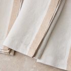 European Linen Contrast Border Napkins (Set of 4)