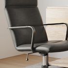 Cooper Mid-Century High-Back Leather Swivel Office Chair