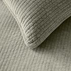 Washed Cotton Velvet Coverlet &amp; Shams