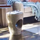 Cutout Sculptural Outdoor Stool (14")