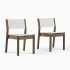 Portside Wood Outdoor Extendable Dining Table (76.5&quot;&ndash;106&quot;), Benches &amp; Stacking Chairs Set