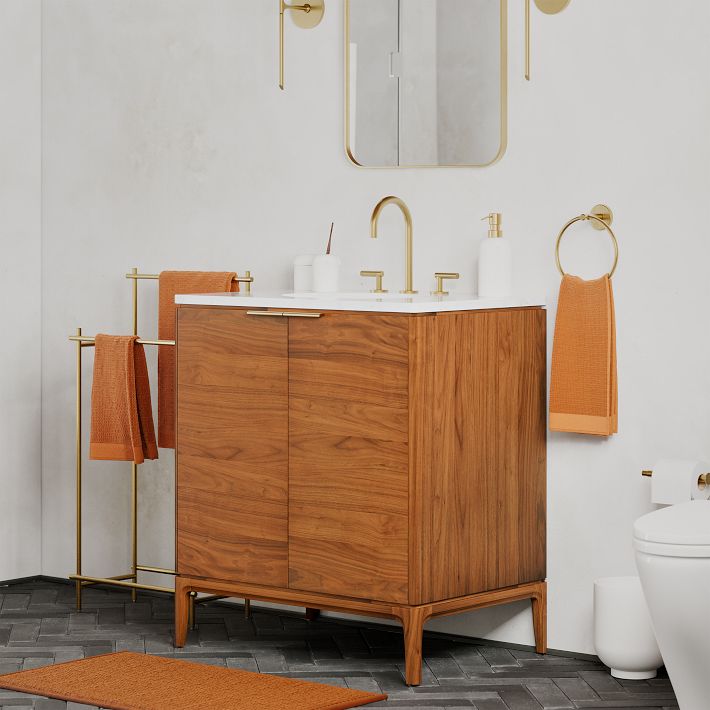 【PORTERNA】Vanity mid-length one piece Parker Single Bathroom Vanity (31.5