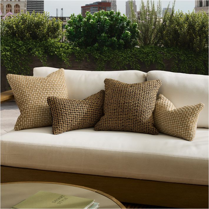 Woven Two-Tone Indoor/Outdoor Pillow