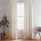 Cotton Canvas Bomu Curtains (Set of 2) - Stone Grey