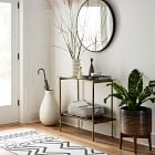 Mid-Century Turned Wood Leg Planters - Gold Stripe