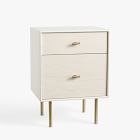 Modernist Kids Nightstand (19") - White &amp; Winter Wood
