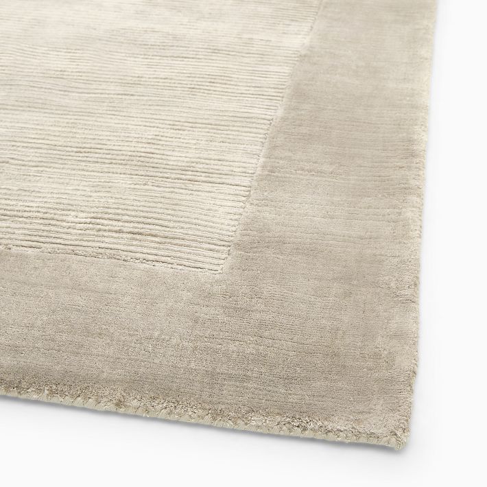 Frame Elegance Wool Rug 120×160 cm TENCEL™ Frame Rug - Sustainable Handwoven Elegance | West Elm