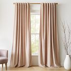 Worn Velvet Curtain - Dusty Blush