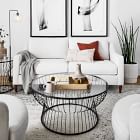 Embroidered Metallic Blocks Pillow Cover