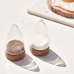 Puik Designs Glass & Cork Salt & Pepper Shaker (Set of 2)