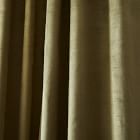 Lustre Velvet Curtain - Dark Olive
