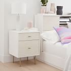 Modernist Kids Nightstand (19") - White &amp; Winter Wood