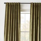 Lustre Velvet Curtain - Dark Olive