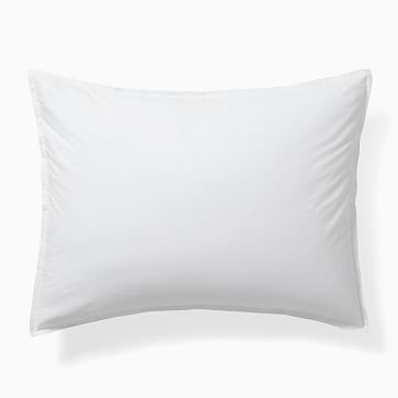 Organic Washed Cotton Percale Standard Sham, White