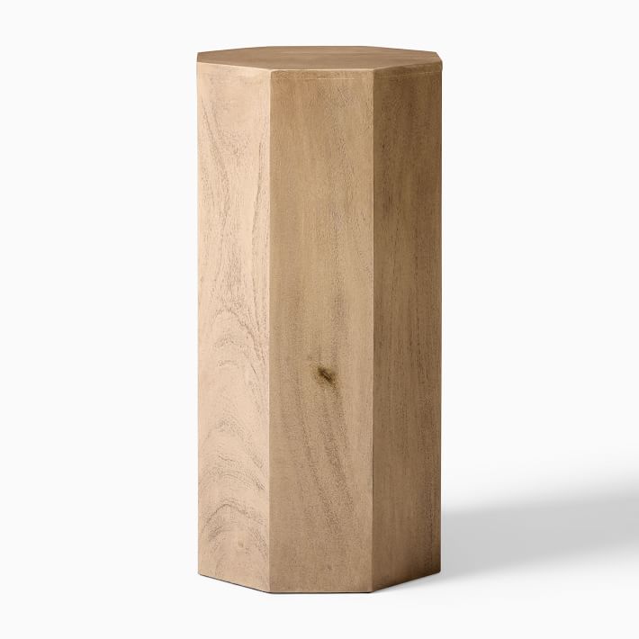 Natural Rustic Wood Plant Stands - 10.25''D x 22''H, Natural