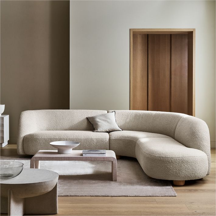 Laurent 3-Piece Bumper Chaise Sectional (111.5&quot;)