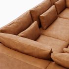 Harmony Modular Leather 6-Piece Pit Sectional (121")